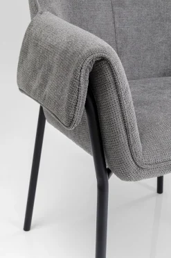 KARE Armlehnstuhl Bess Grau
