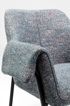 KARE Armlehnstuhl Bess Grau Flitter