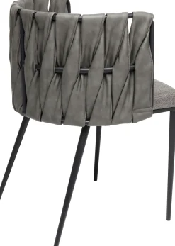 KARE Armlehnstuhl Cheerio Grau inkl. Kissen