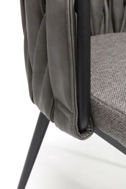 KARE Armlehnstuhl Cheerio Grau inkl. Kissen