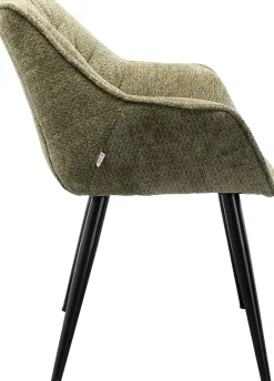 KARE Armlehnstuhl Thelma Melange Grün