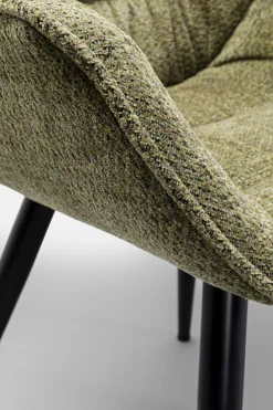 KARE Armlehnstuhl Thelma Melange Grün