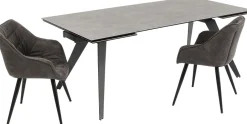 KARE Ausziehtisch Amsterdam Dunkel 200(45+45)x100cm