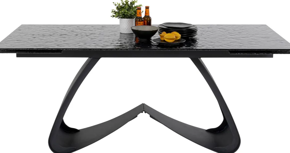 KARE Ausziehtisch Bellagio Glas 180(40+40)x95cm