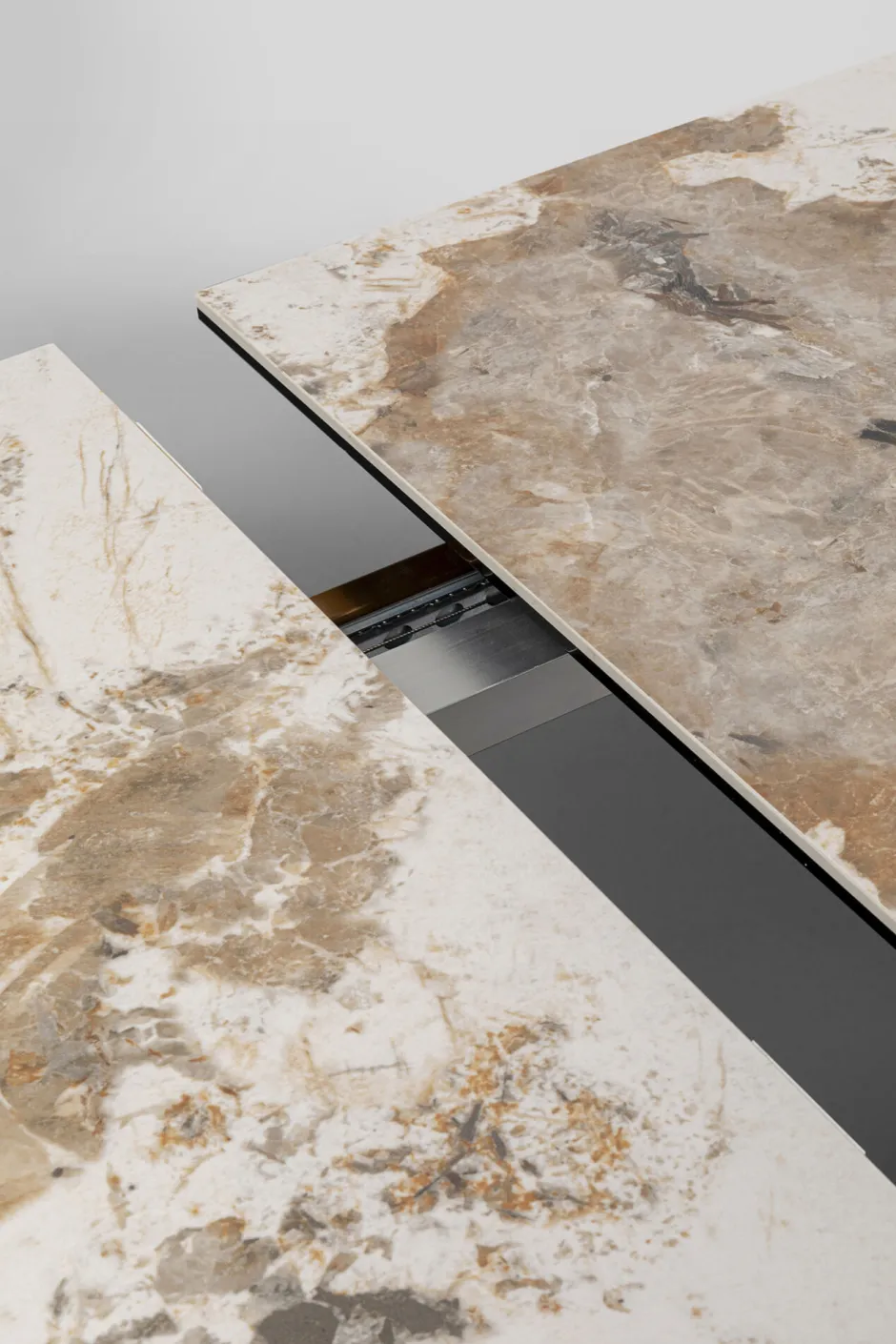 KARE Ausziehtisch Connesso Brass 200(+60)x90cm