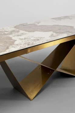 KARE Ausziehtisch Connesso Brass 200(+60)x90cm