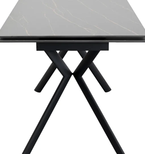 KARE Ausziehtisch Xenia Schwarz 140(+30+30)x80cm