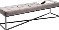 KARE Bank Crossover Grau Schwarz 150x40cm