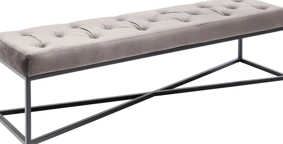 KARE Bank Crossover Grau Schwarz 150x40cm