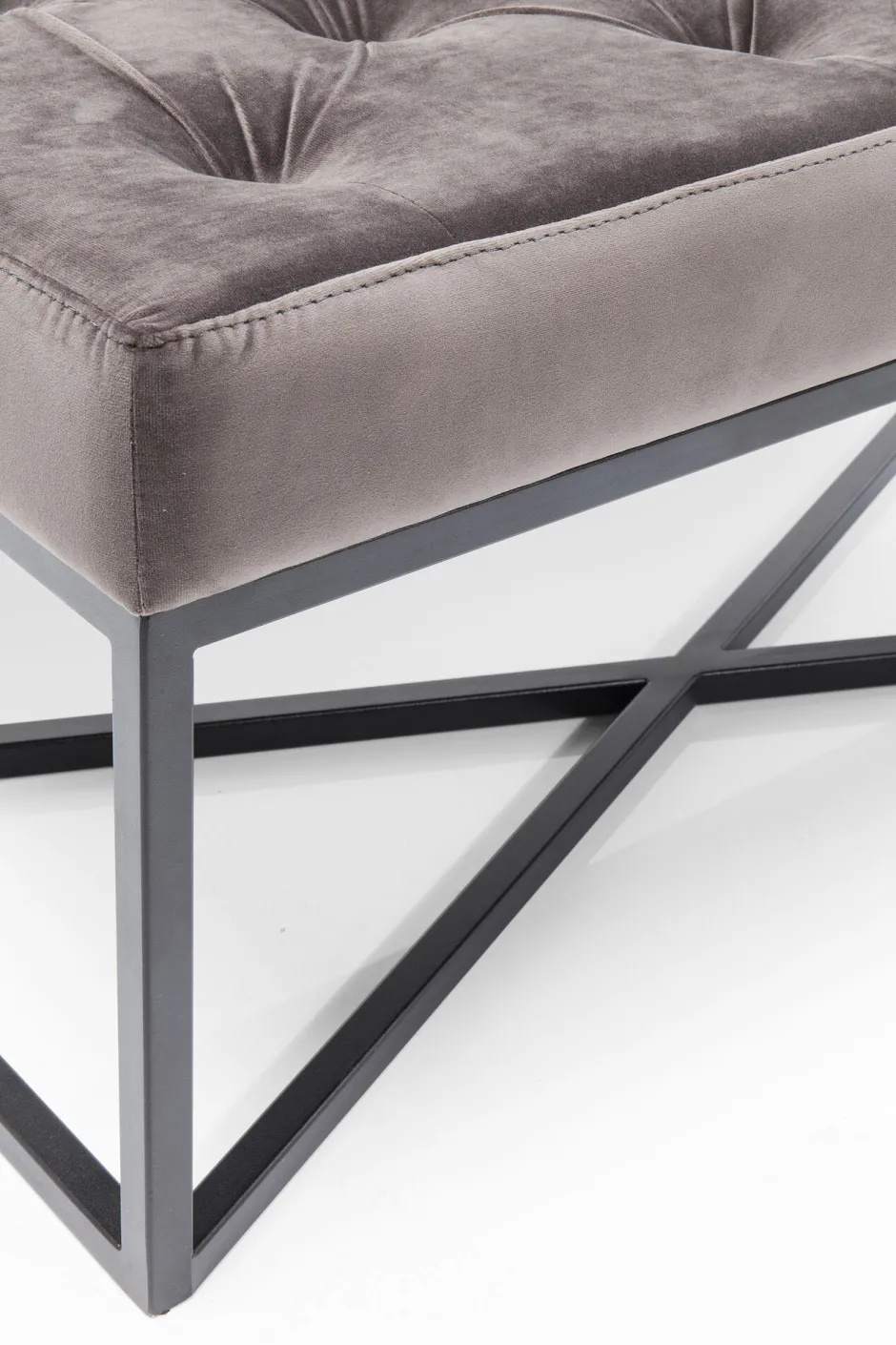 KARE Bank Crossover Grau Schwarz 150x40cm