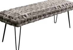 KARE Bank Weave Grau 128cm