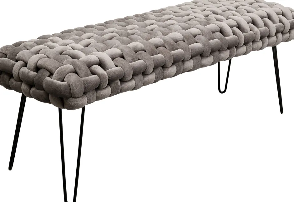 KARE Bank Weave Grau 128cm