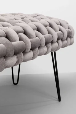 KARE Bank Weave Grau 128cm