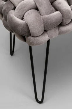 KARE Bank Weave Grau 128cm