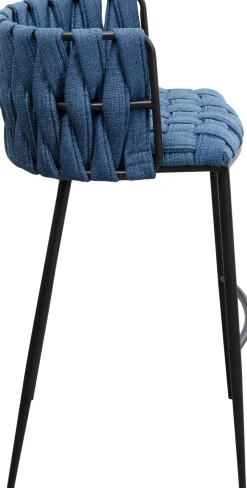 KARE Barstuhl Saluti Blau 77cm