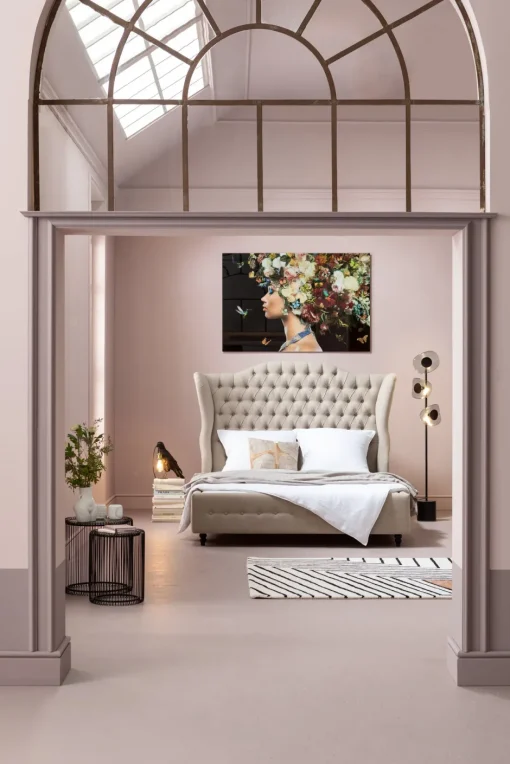 KARE Bett City Spirit Linen Natural 180x200cm
