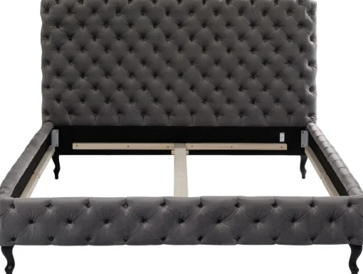 KARE Bett Desire Hoch Silbergrau 180x200 cm