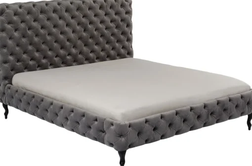 KARE Bett Desire Hoch Silbergrau 180x200 cm