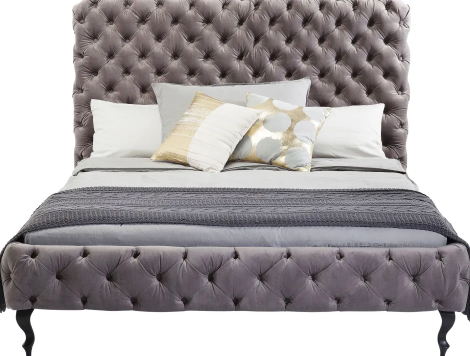 KARE Bett Desire Hoch Silbergrau 160x200 cm