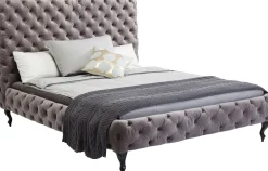 KARE Bett Desire Hoch Silbergrau 160x200 cm