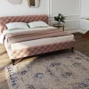 KARE Bett Desire Velvet Ecru 180x200cm