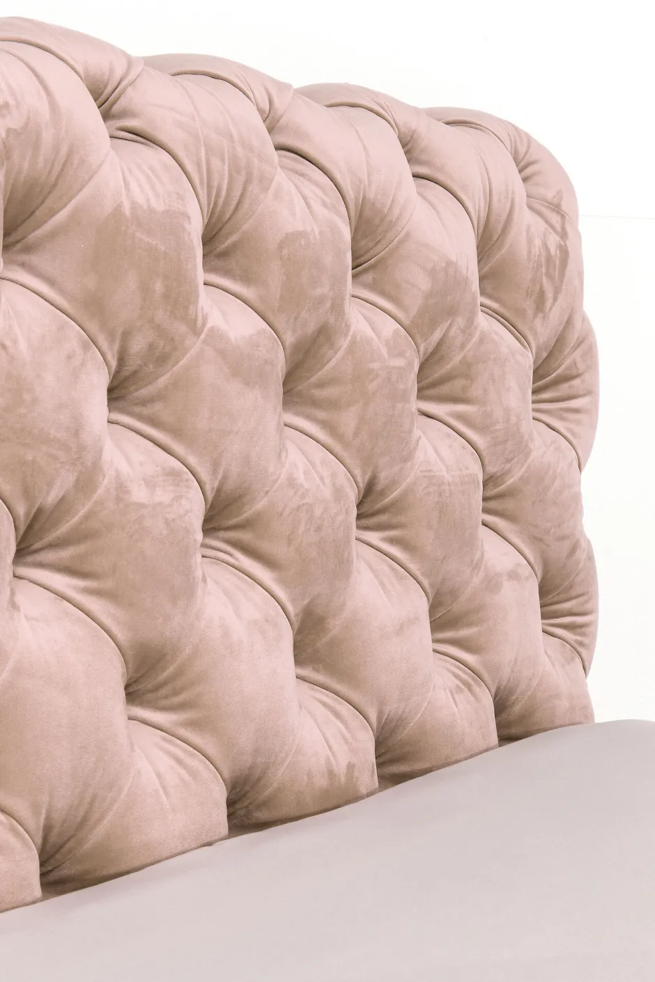 KARE Bett Desire Velvet Ecru 180x200cm