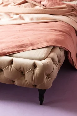 KARE Bett Desire Velvet Ecru 180x200cm