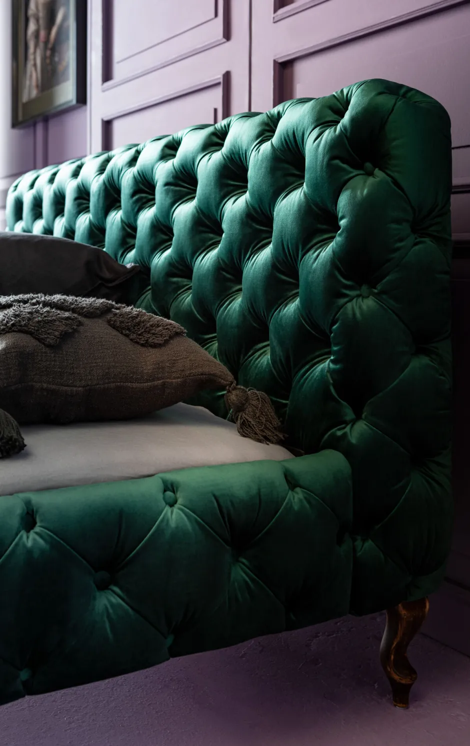 KARE Bett Desire Velvet Grün 180x200cm