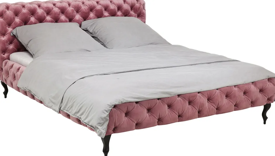 KARE Bett Desire Velvet Rose 180x200cm