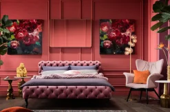 KARE Bett Desire Velvet Rose 160x200cm