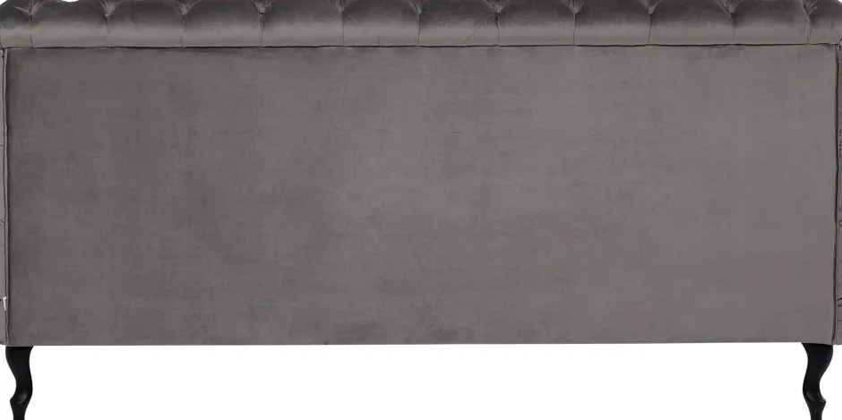KARE Bett Desire Velvet Silbergrau 160x200 cm