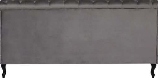 KARE Bett Desire Velvet Silbergrau 180x200 cm