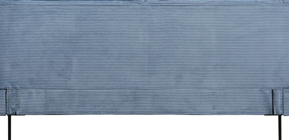 KARE Bett East Side Cord Blau 180x200cm