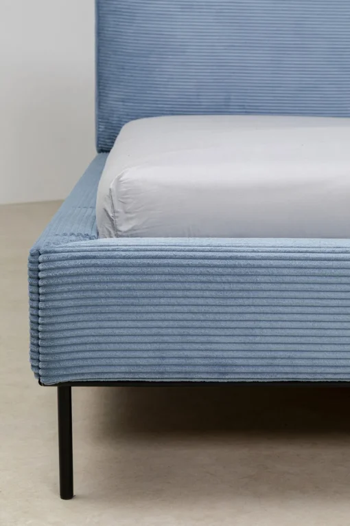 KARE Bett East Side Cord Blau 180x200cm