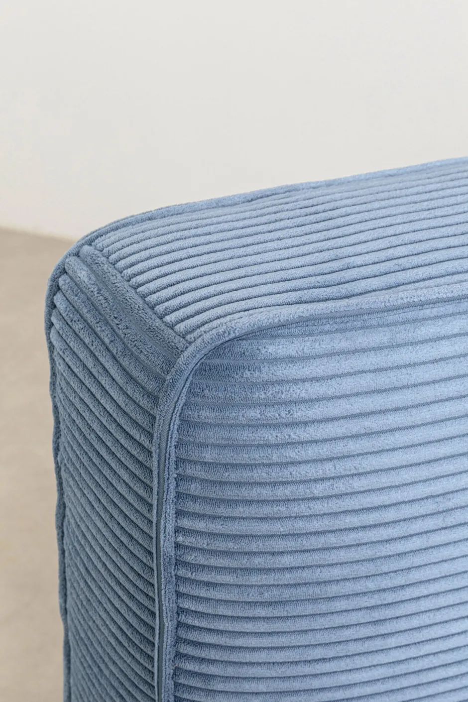 KARE Bett East Side Cord Blau 180x200cm