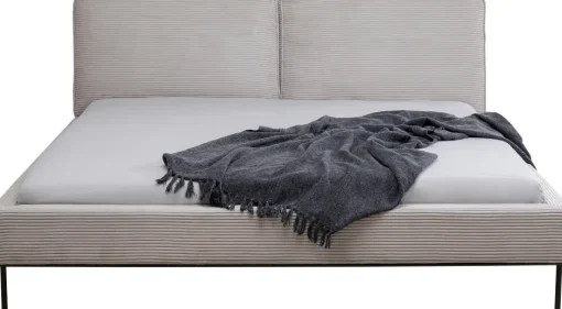 KARE Bett East Side Cord Grau 180x200cm