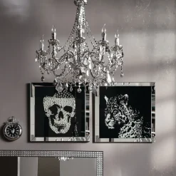 KARE Bild Frame Mirror Leopard 80x80cm