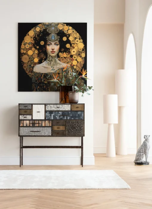 KARE Bild Glas Art Nouveau Lady 3D 120x120cm