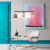 KARE Bild Touched Flower Boat Blau Pink 120x160cm