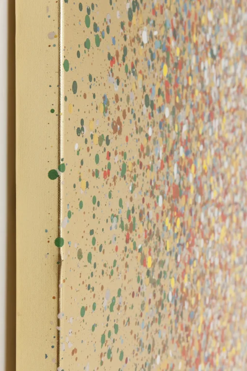 KARE Bild Touched Flower Boat Gold Rot 80x100cm