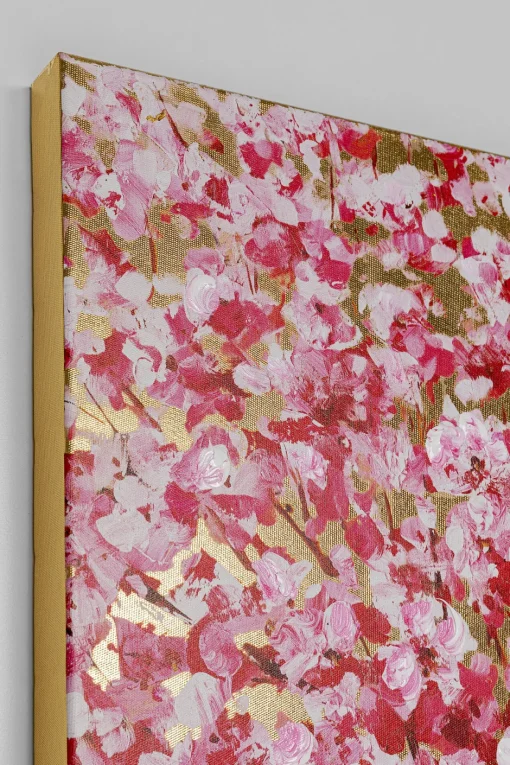 KARE Bild Touched Flower Couple Gold Pink 80x100cm