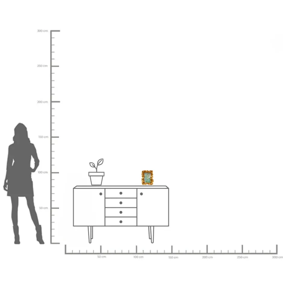 KARE Bilderrahmen Ginkgo Leaf Gold 17x20cm