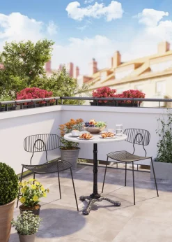 KARE Bistrotisch Kaffeehaus Rund Weiß Ø61