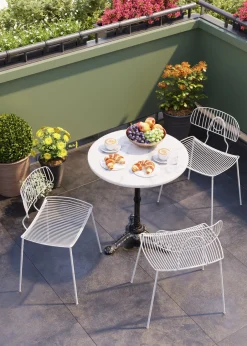 KARE Bistrotisch Kaffeehaus Rund Weiß Ø61