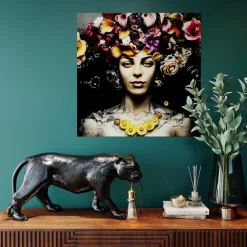 KARE Bodenleuchte Animal Bagheera 40cm