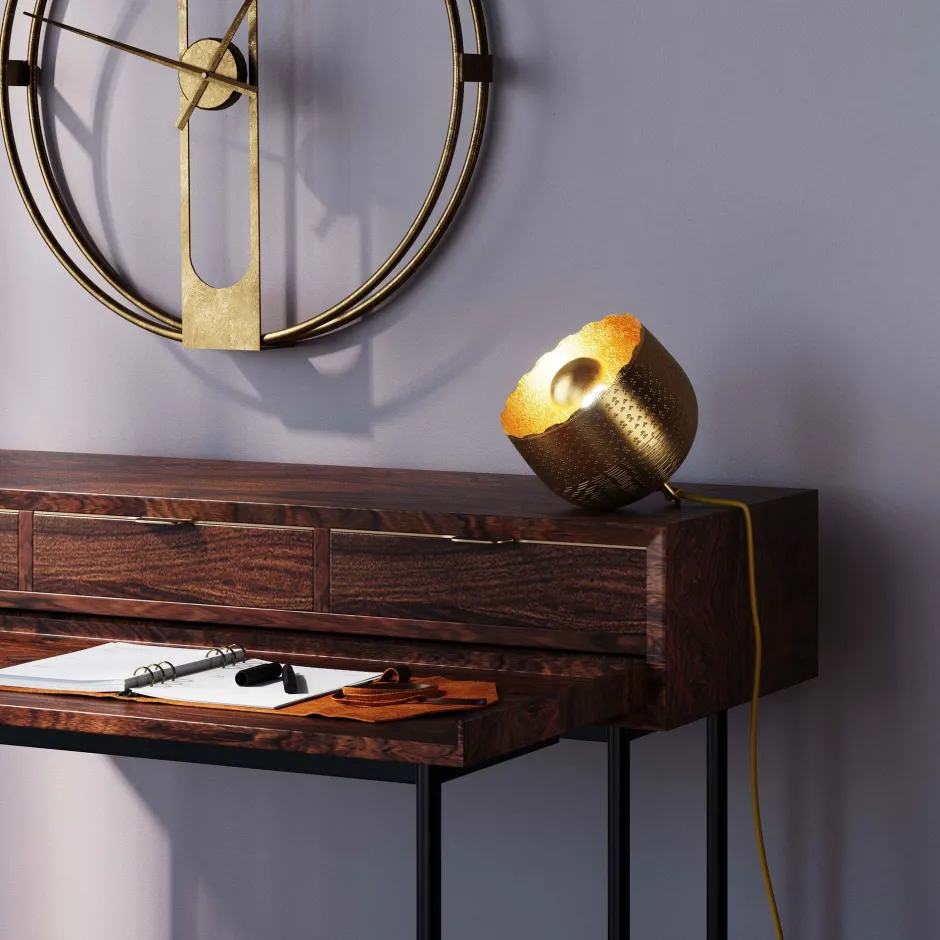 KARE Bodenleuchte Apollon Gold Ø28cm