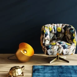 KARE Bodenleuchte Apollon Smooth Gold Ø35cm