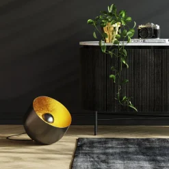 KARE Bodenleuchte Apollon Smooth Schwarz Ø35cm