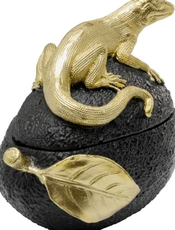 KARE Deko Dose Avocado Lizard 15cm