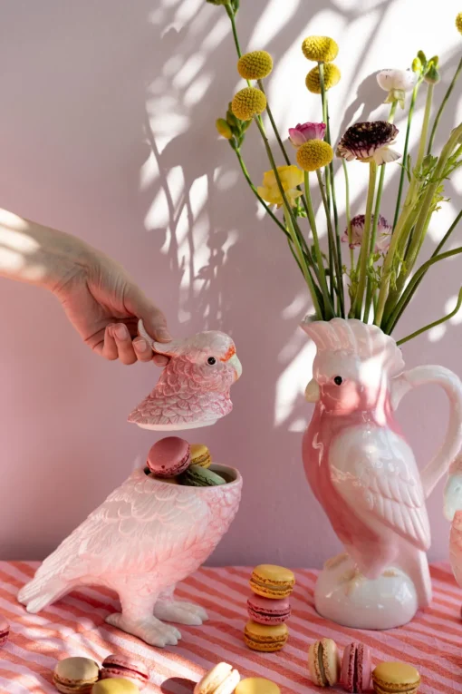 KARE Deko Dose Exotic Bird Giallo 23cm